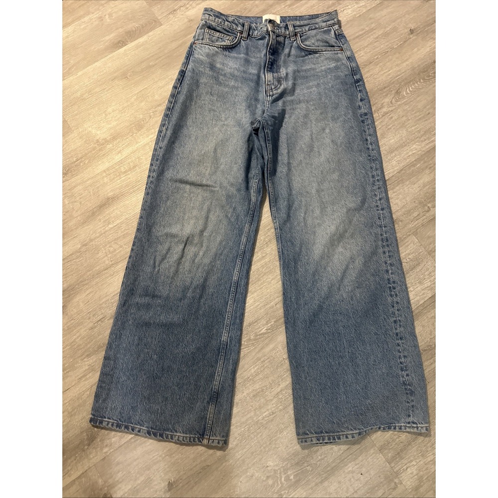 Reformation Cary High Rise Slouchy Wide Leg Jeans Size 28 Colorado 31.5" Inseam